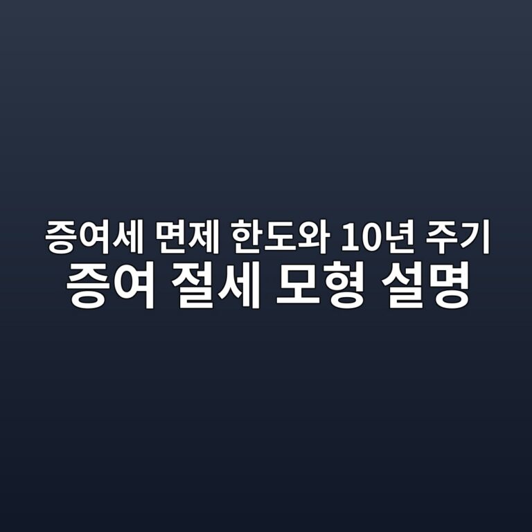 증여세 면제 한도와 10년 주기 증여 절세 모형 설명 4 eca69dec97acec84b8 eba9b4eca09c ed959ceb8f84ec9980 10eb8584 eca3bceab8b0 eca69dec97ac eca088ec84b8 ebaaa8ed9895 ec84a4ebaa85 1788079703